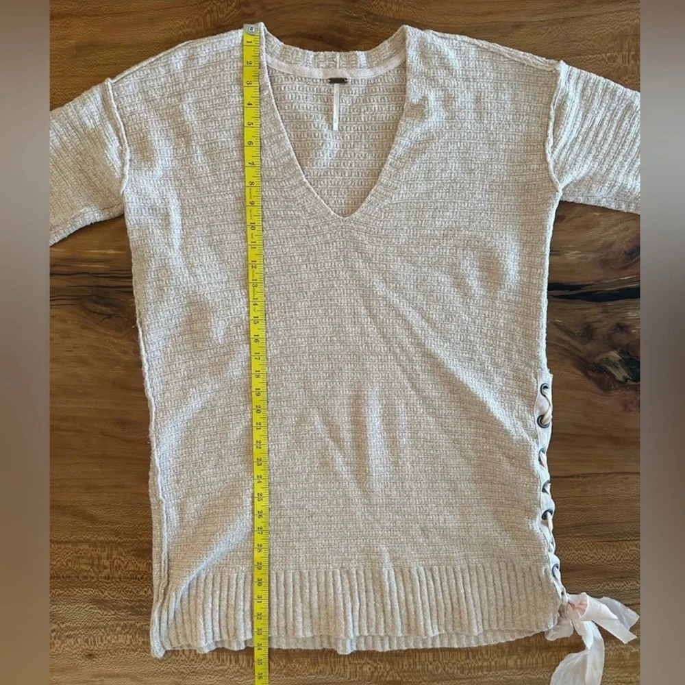 Free People Lace Up Oversized Sweater or Tunic Dress
